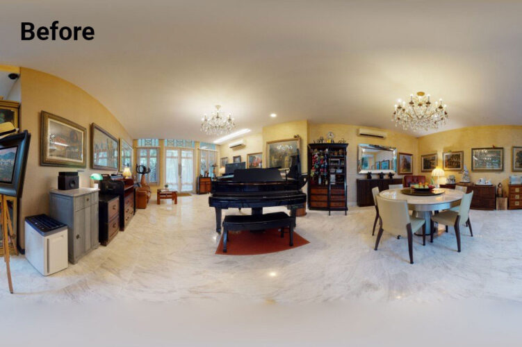 Before-renovation Matterport virutal staging